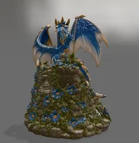 Blue and Gold Dragon Organizer STL File for 3D Print - Preview image 11