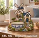 Whimsical Windmill House Organizer – 3D Printable STL