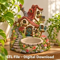 Whimsical Fairytale House Organizer STL File für 3D Print - Preview image 3
