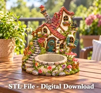Whimsical Fairytale House Organizer STL File für 3D Print - Preview image 2