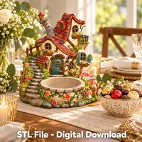 Whimsical Fairytale House Organizer STL File für 3D Print - Preview image 4