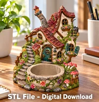 Whimsical Fairytale House Organizer STL File für 3D Print - Preview image 5