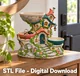 Whimsical Cottage Organizer STL File for 3D Print