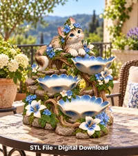 Decorative Cat Organizer STL File for 3D Print - Preview image 2