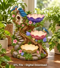 Birdhouse Tree Organizer STL File for 3D Print - Preview image 3