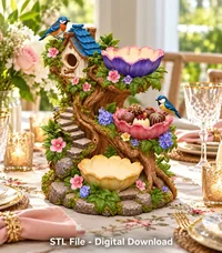 Birdhouse Tree Organizer STL File for 3D Print - Preview image 4