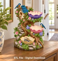 Birdhouse Tree Organizer STL File for 3D Print - Preview image 5