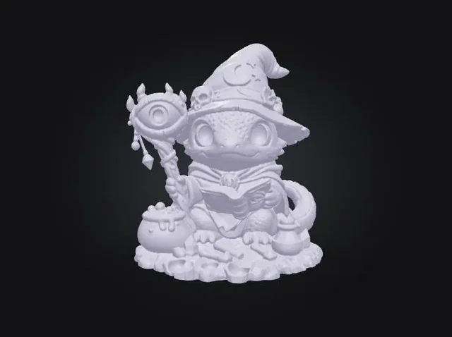 Lizard Wizard 3D model by Eye Of Newt