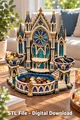 Gothic Cathedral Organizer STL File for 3D Print