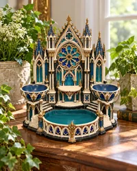 Gothic Cathedral Organizer STL File for 3D Print - Preview image 3