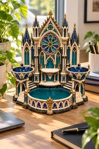 Gothic Cathedral Organizer STL File for 3D Print - Preview image 4