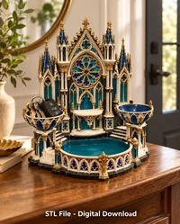 Gothic Cathedral Organizer STL File for 3D Print - Preview image 5