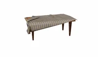 Wooden Table with Tablecloth 3D Model - Preview image 1