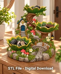Enchanted Treehouse Organizer STL File for 3D Print - Preview image 4