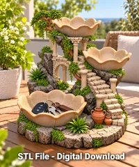 Fantasy Garden Key Organizer STL File for 3D Print - Preview image 3