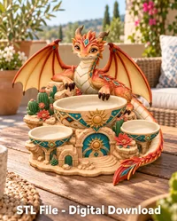 Desert Dragon Organizer STL File for 3D Print - Preview image 2