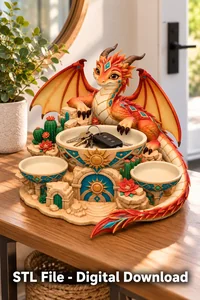 Desert Dragon Organizer STL File for 3D Print - Preview image 5