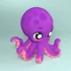 Cute Purple Octopus – Print-Ready Figure + Game-Ready Model