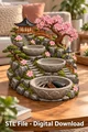 Japanese Zen Garden Key Organizer STL for 3D Print