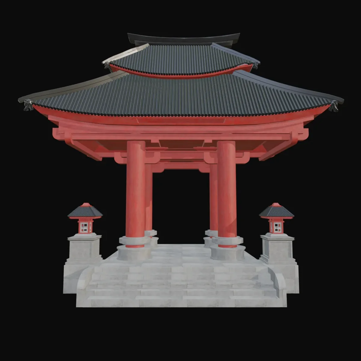 Japanese Shrine - 3D model