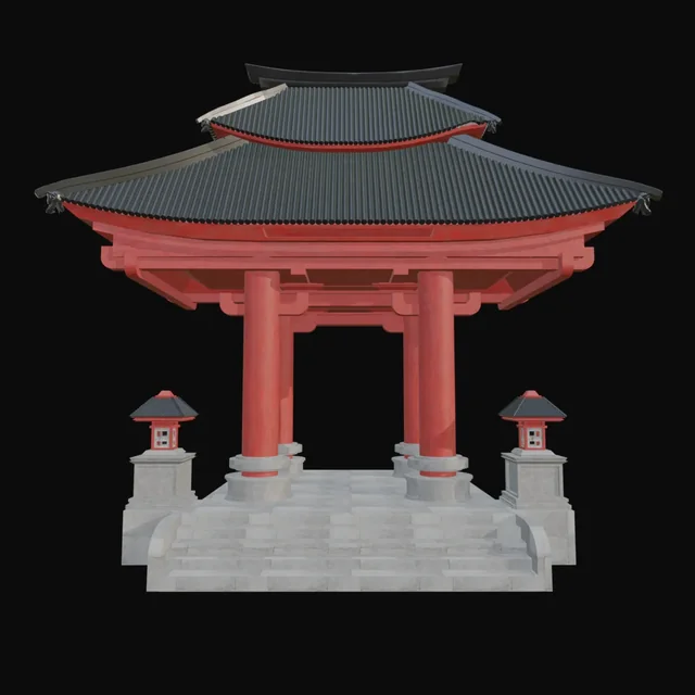 Japanese Shrine 3D model by xeo_fx
