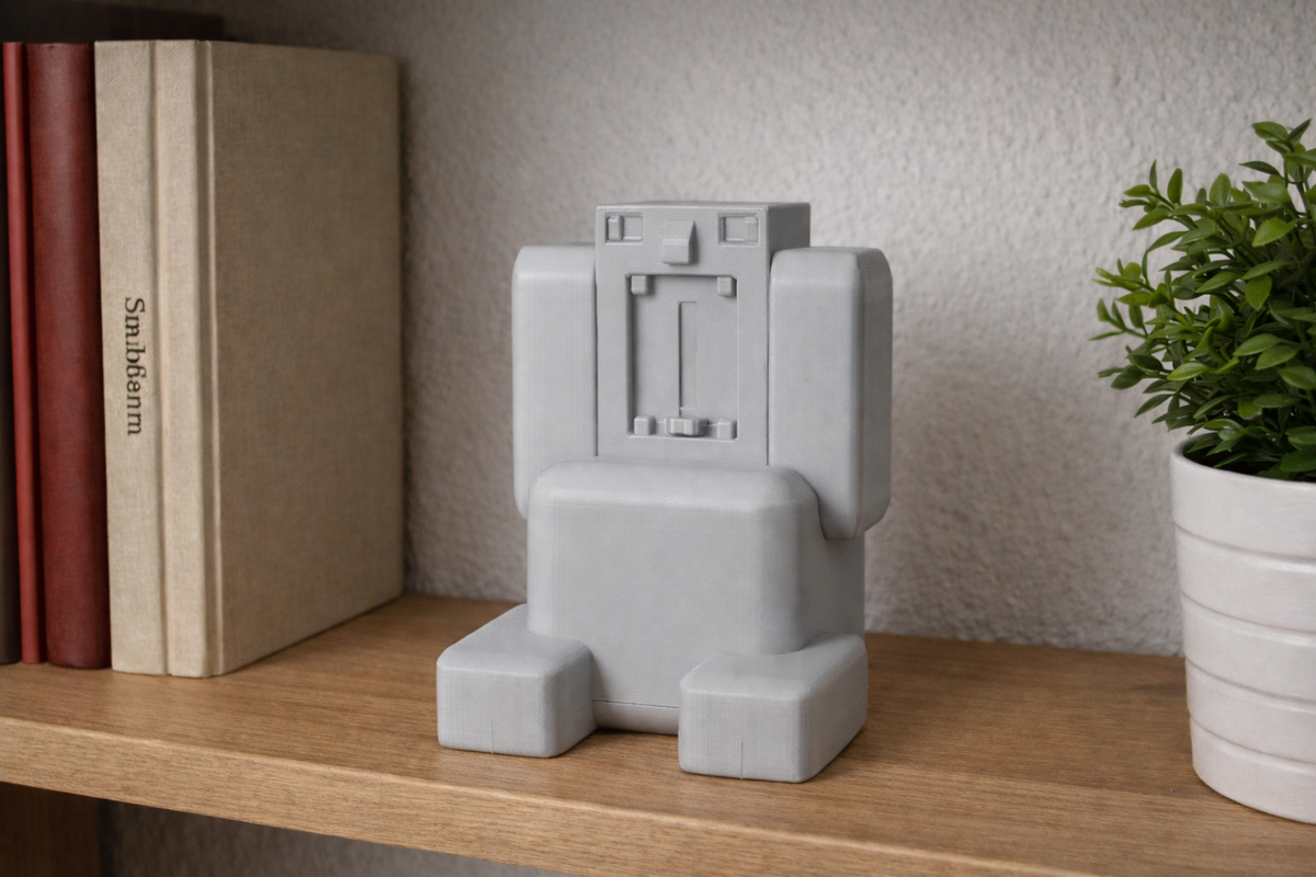 Blocky Coin Bank – 3D Printable Piggy Bank with Removable Bottom (STL) - STL 3D print model