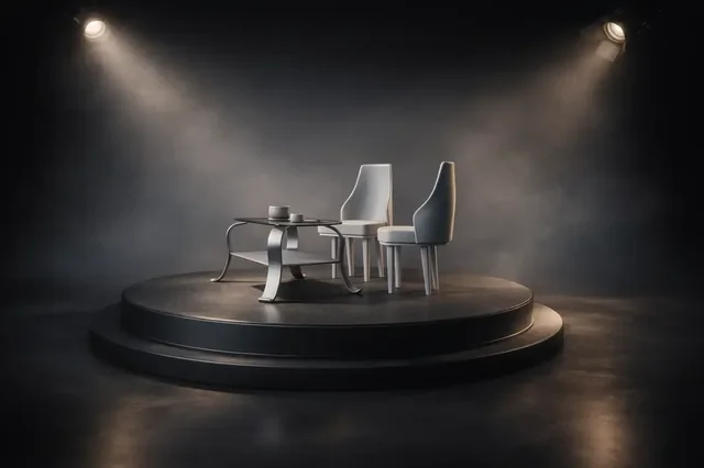 Modern Chair & Table Set – 3D Printable STL + GLB 3D model by admine