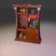 Low Poly Wooden Cabinet | Stylized Medieval Shelf | Game Ready 3D Asset