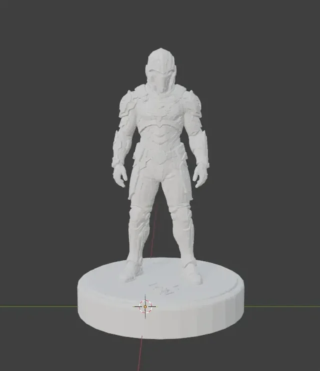 Raven shadow statuet model 3D model by admine