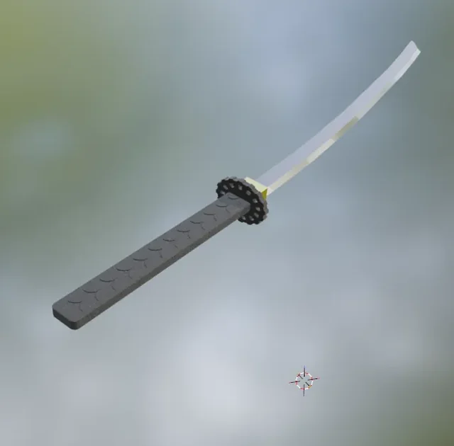 Samurai Style Katana 3D model by Aspiring 3D artist