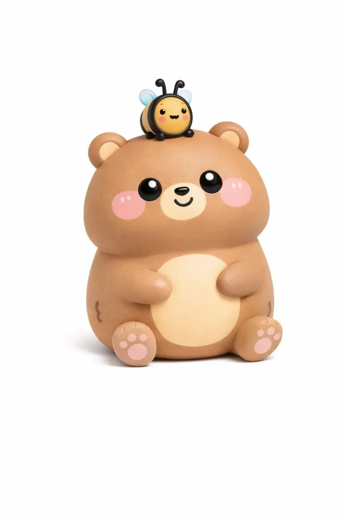 Cute Bear with Bee – Chibi 3D Figure - 3D model