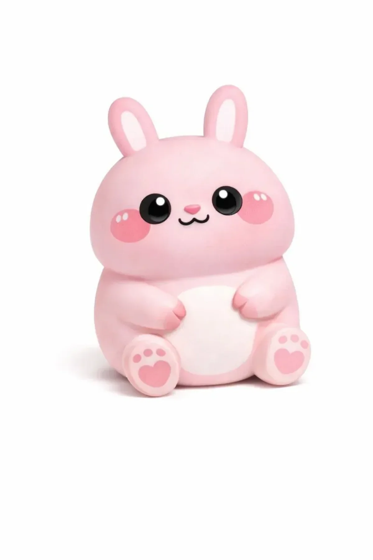 Cute Chubby Bunny – Sitting Figurine STL - 3D model