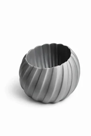 Modern Ribbed Decorative Vase