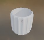 Minimalist Ribbed Vase - Preview image 4 - STL 3D print