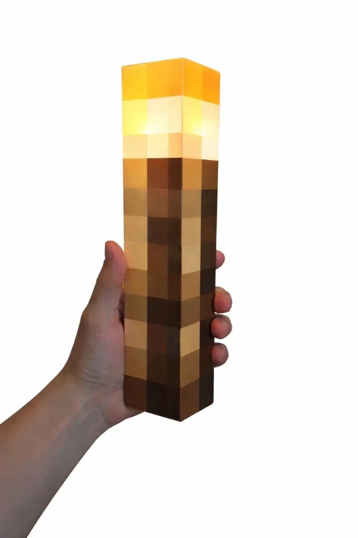 Minecraft Torch Lamp – Pixel LED Torch Light | Gaming Decor - 3D model