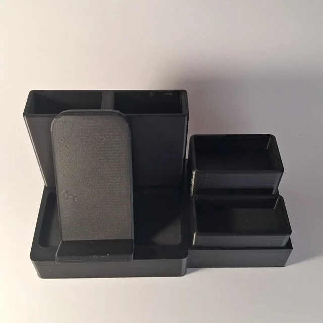 Modular desk organizer with removable phone stand 3D model by admine