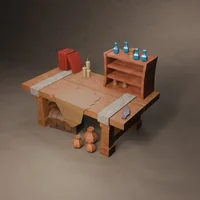 Stylized Alchemy Workshop — Low Poly Pack - Preview image 2